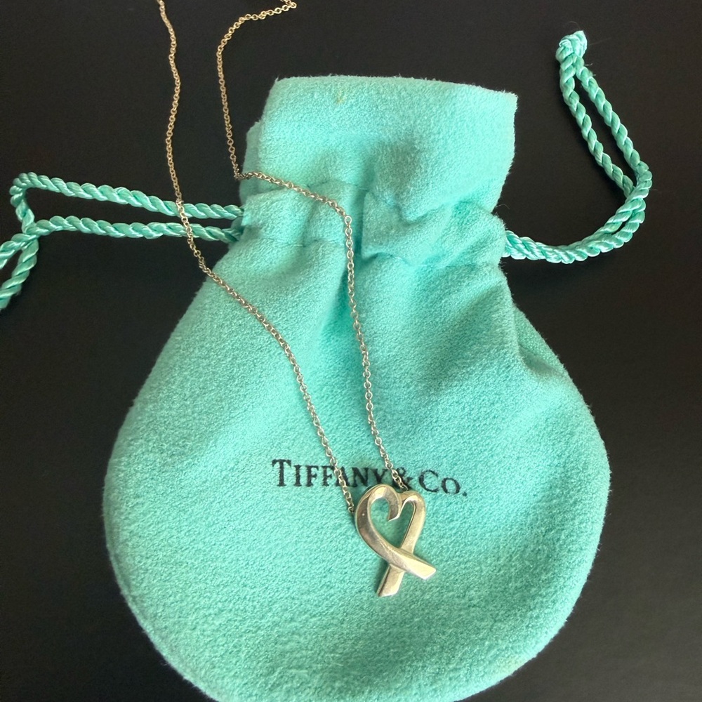 Tiffany & Co. Silver Loving Heart Necklace